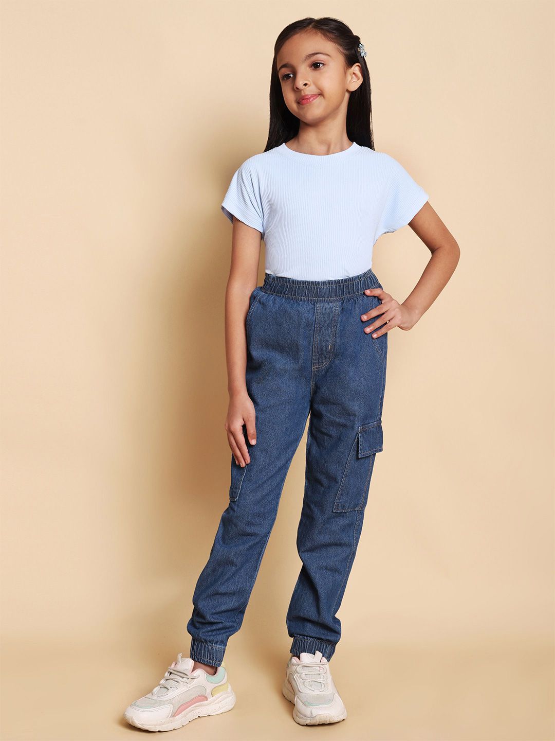 YK Girls Round Neck Pure Cotton T-Shirt With Jogger-picture-29