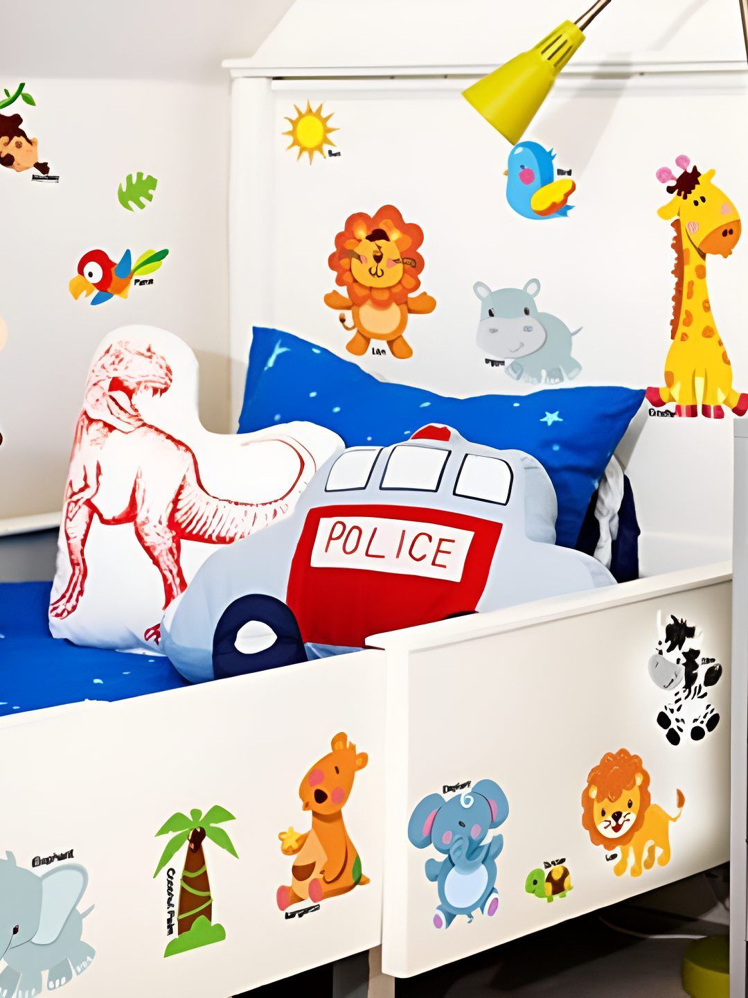 INDIAN ROYALS Yellow & Grey Animal Printed Self-Adhesive & Durable Wall Sticker-picture-19