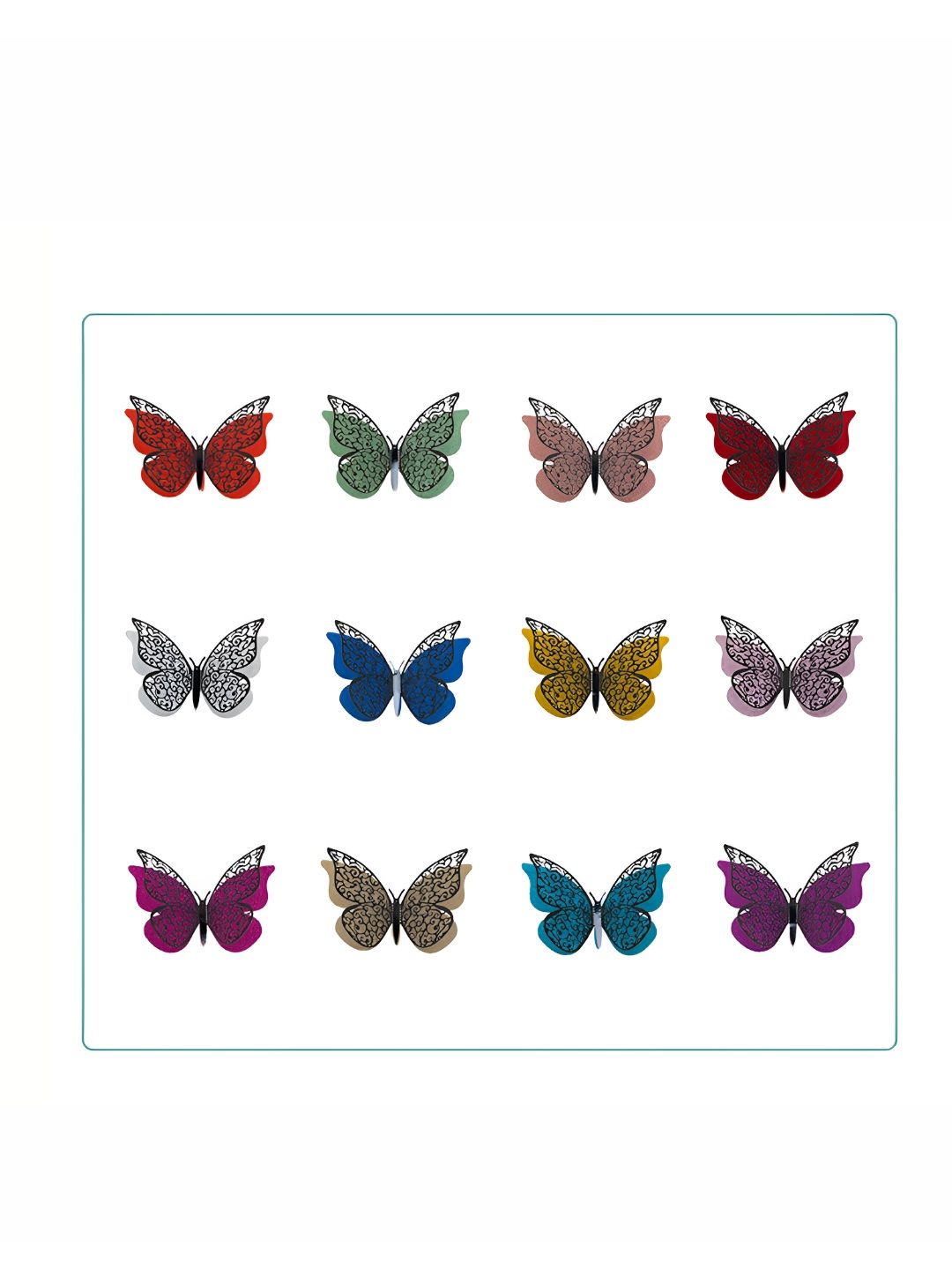 INDIAN ROYALS Blue & Red Butterfly Printed Self-Adhesive & Durable Wall Sticker-picture-22