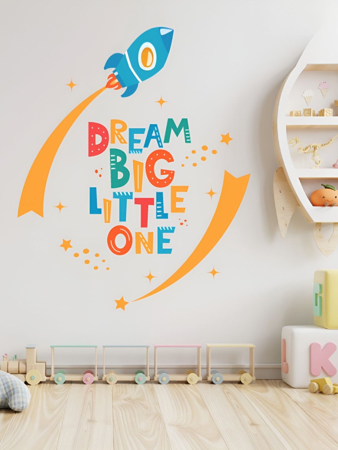 INDIAN ROYALS Blue & Red Colorful Printed Self-Adhesive & Durable Wall Sticker-picture-11