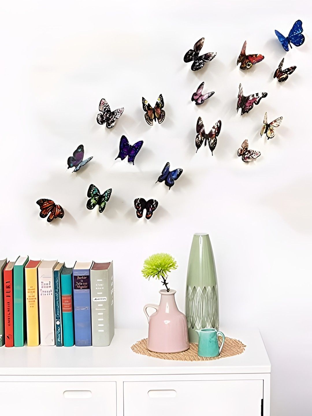 INDIAN ROYALS Blue & Red Butterfly Printed Self-Adhesive & Durable Wall Sticker-picture-29