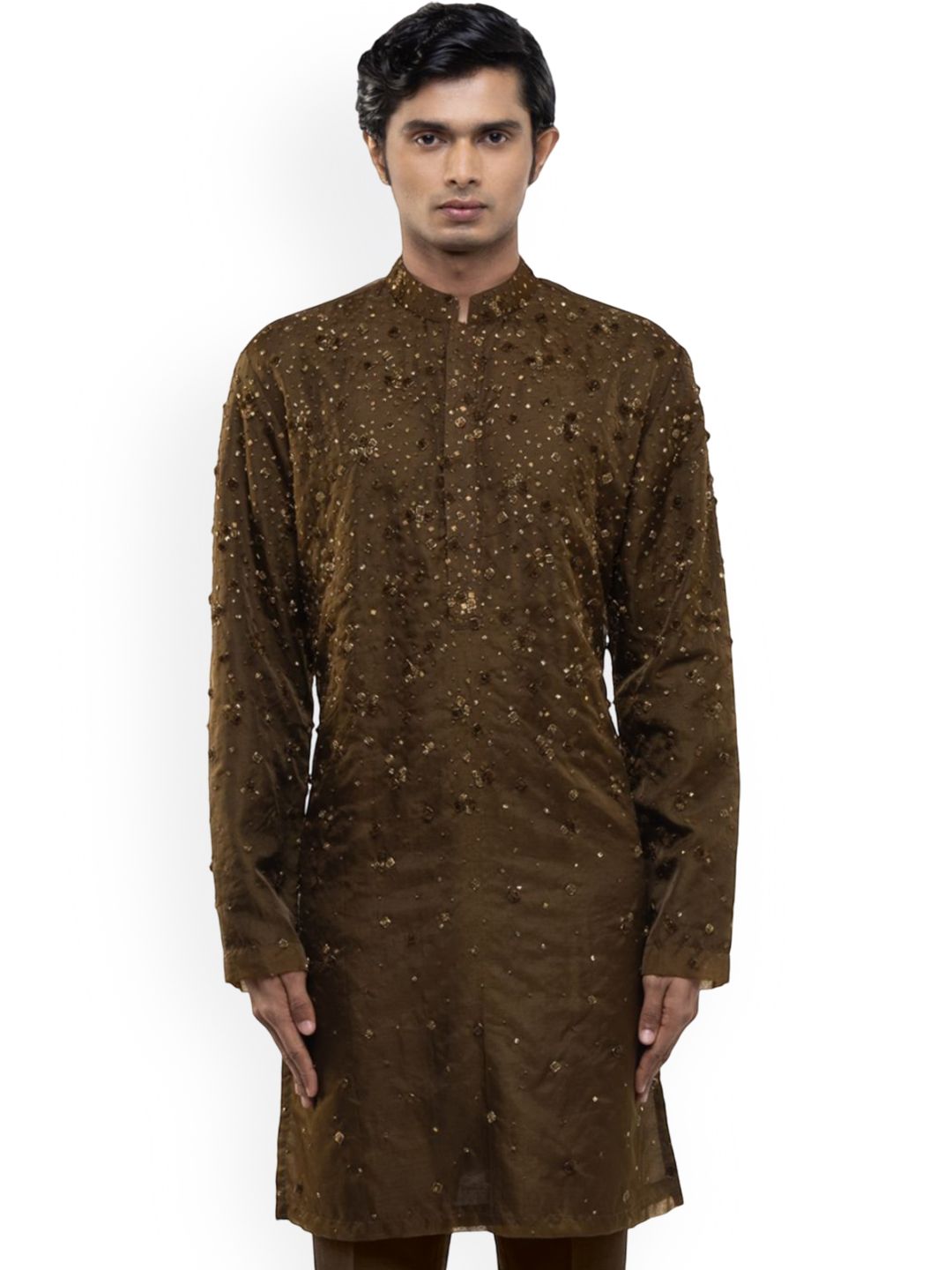 SDS By Kushal Shah Men Solid Embroidered Kurta with Trousers-picture-38