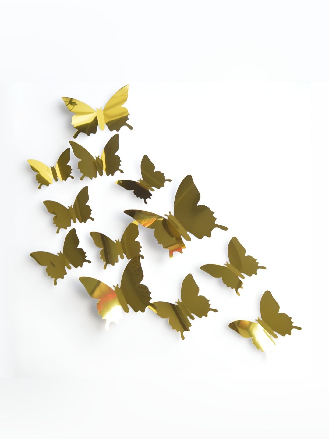 INDIAN ROYALS Yellow Decorative Butterfly Self Adhesive Wall Sticker-picture-18