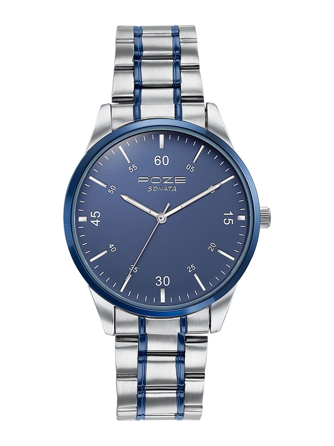 Sonata Men Brass Embellished Dial & Stainless Steel Straps Analogue Watch SP70049KM01-picture-26
