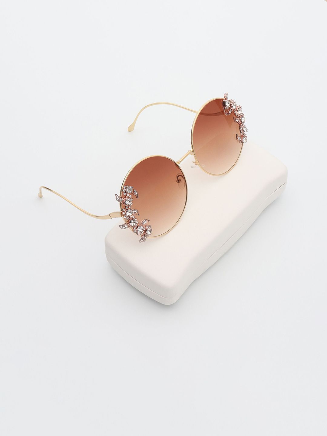 PELLE LUXUR Women Round Sunglasses with UV Protected Lens PL25GS289-image-13