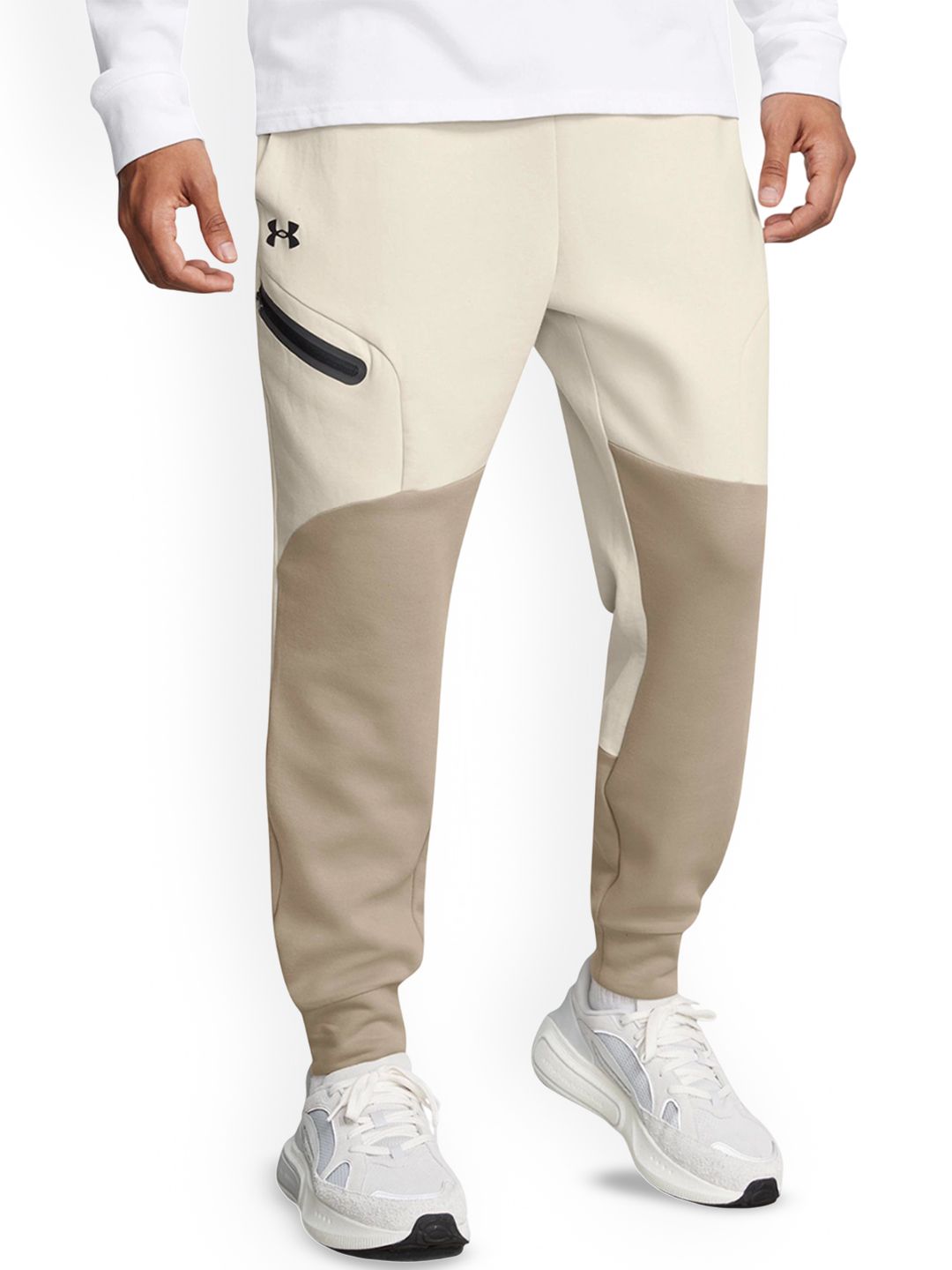 UNDER ARMOUR Men Colourblocked Relaxed-Fit Mid Rise Joggers-picture-20