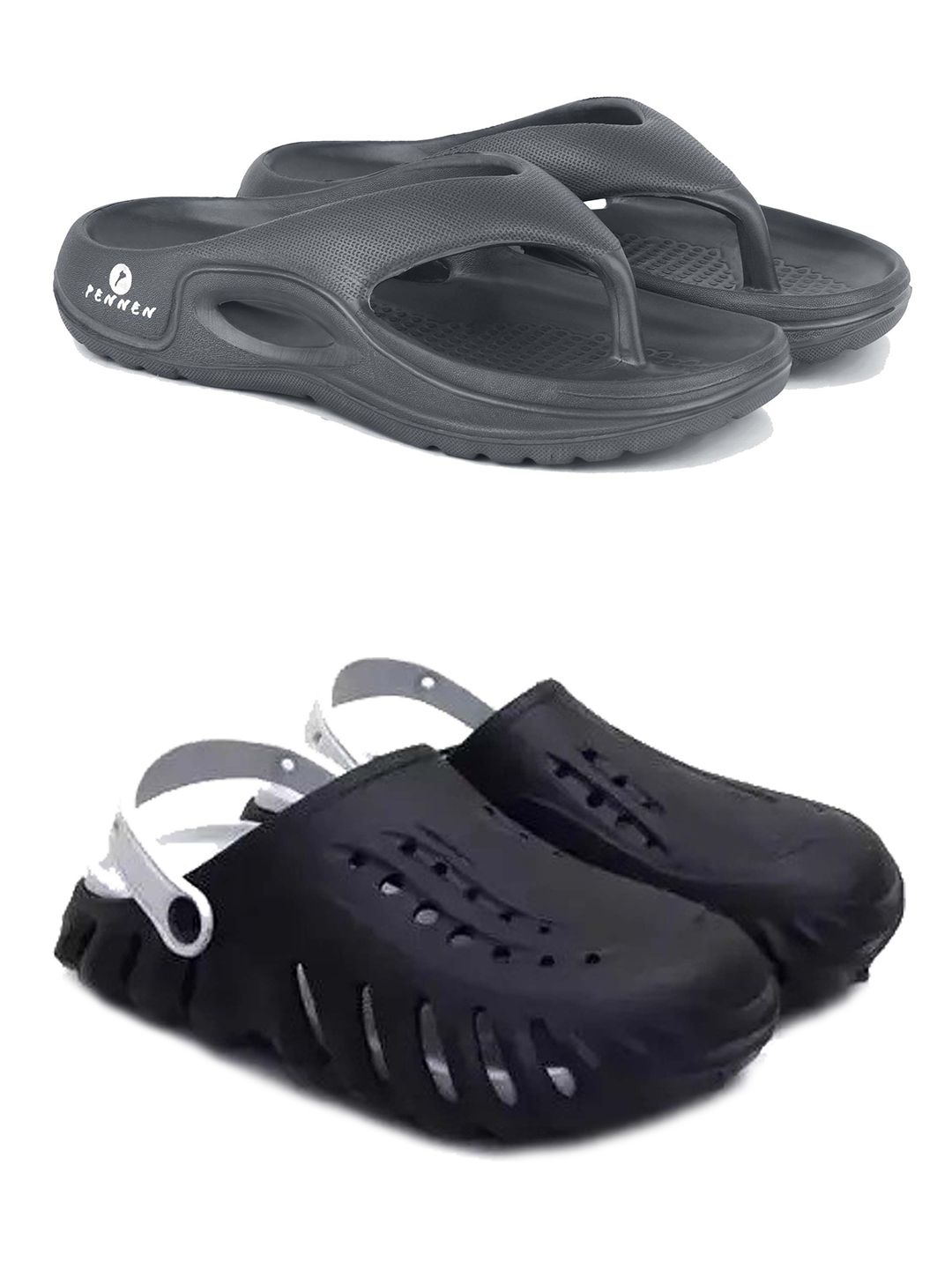 PENNEN Men Set Of 2 Clogs & Thong Flip-Flops-image-34