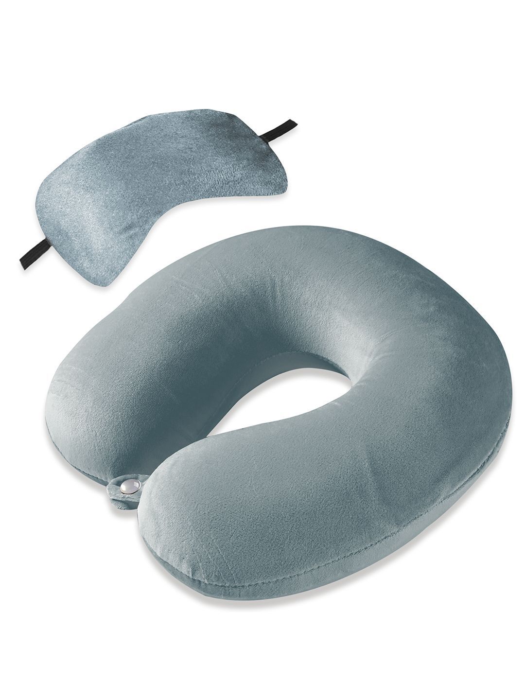 Kuber Industries Grey Set of 2 Memory Foam Filled Polyester Travel Pillow-picture-21