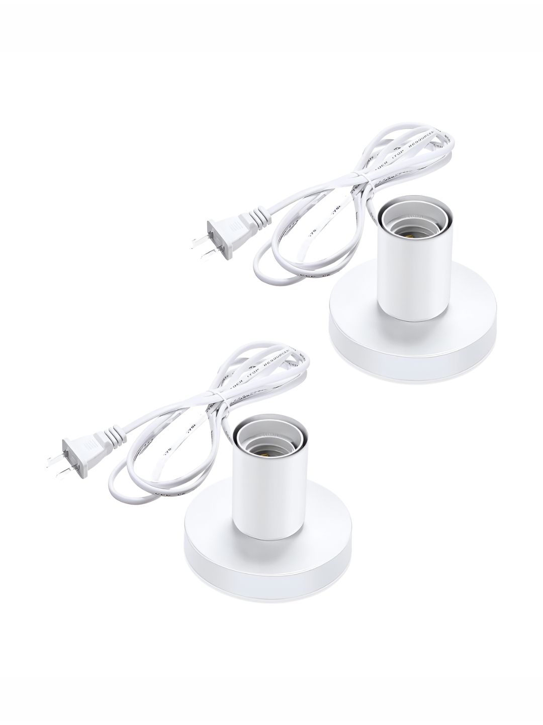 Decorcity White 2 Pieces Metal Traditional Bell Shaped Table Base-picture-47