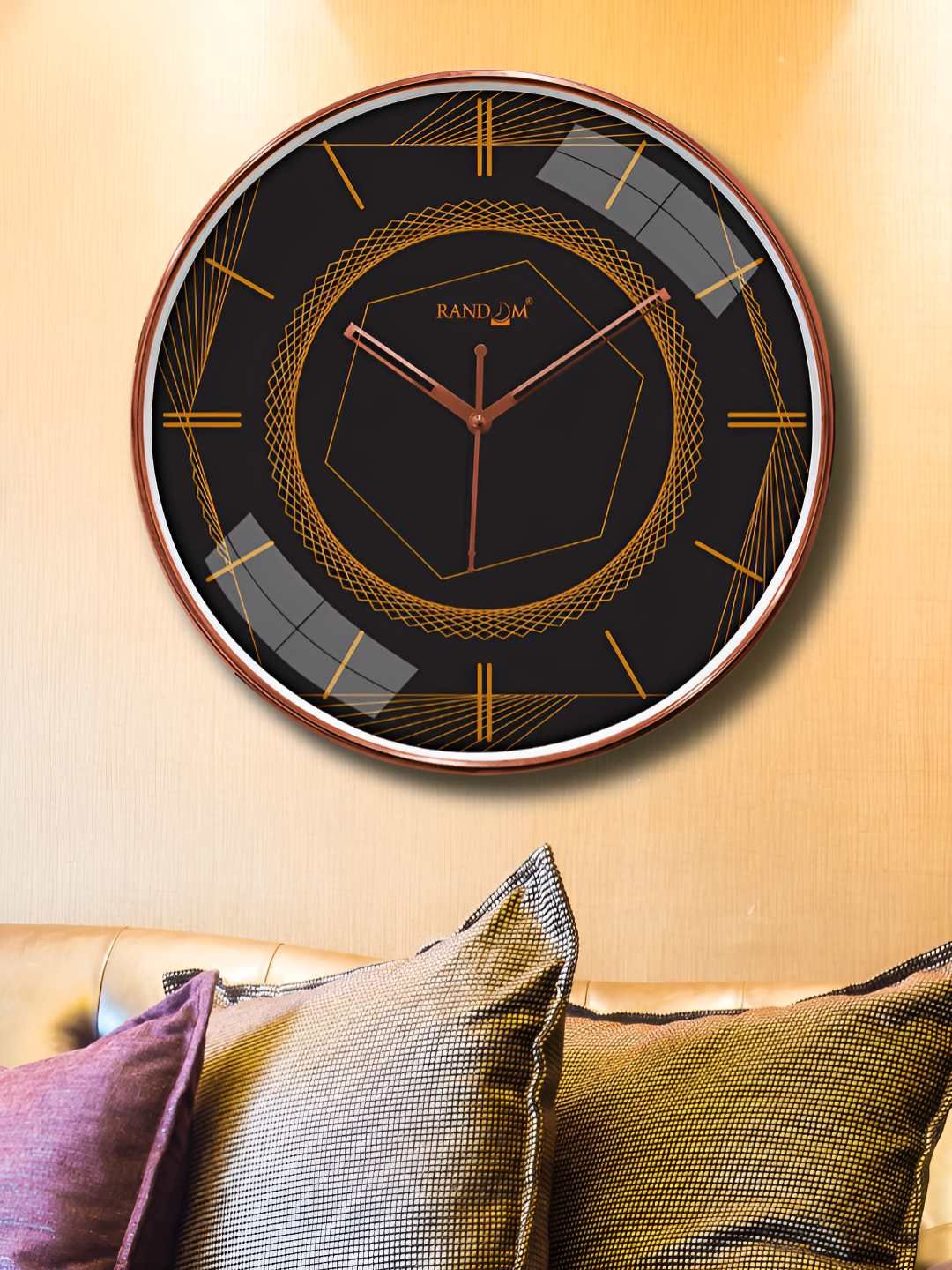 RANDOM Black Printed Traditional Wall Clock-image-25