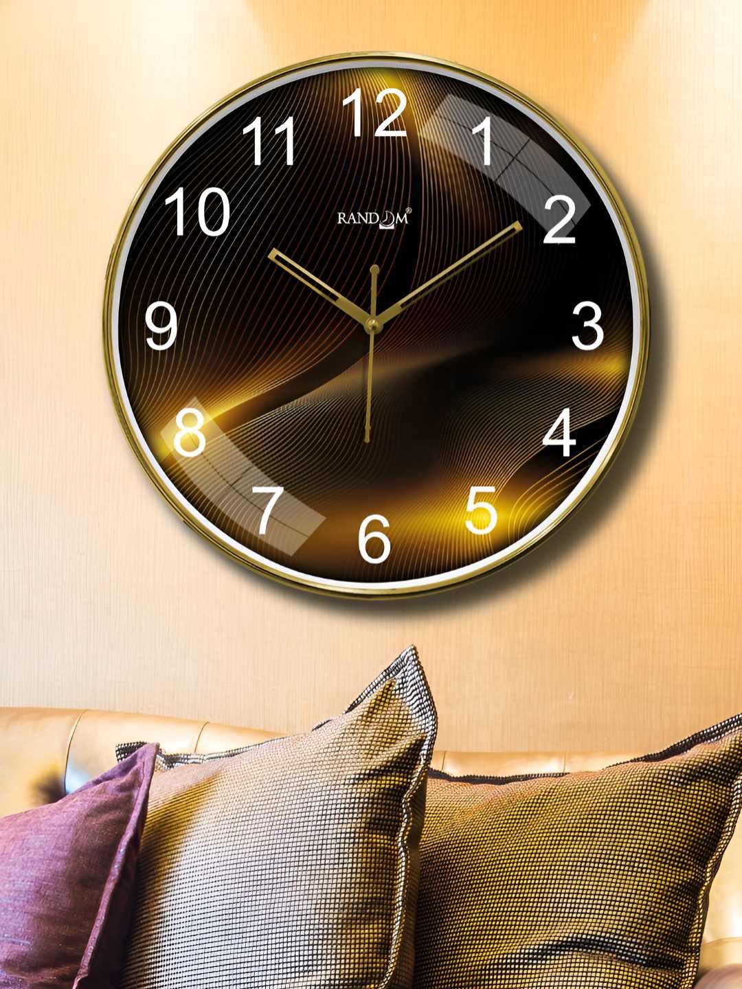 RANDOM Black & White Printed Traditional Wall Clock-picture-39