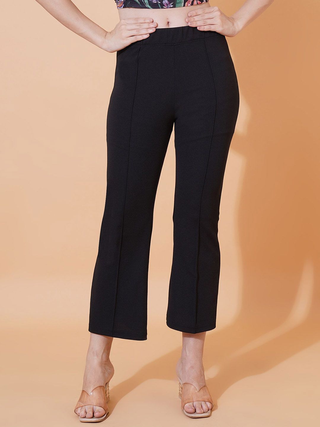 LECOWAR Women Solid Non Iron Trousers-picture-10