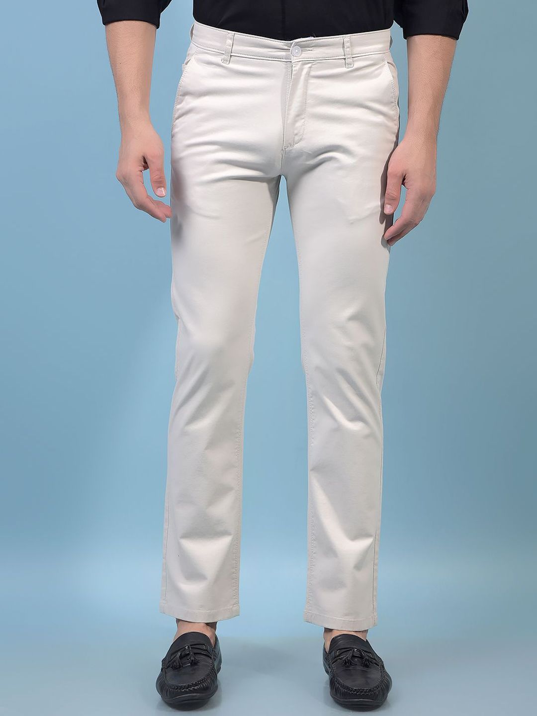 Crimsoune Club Men Solid Straight Fit Chinos Trousers-picture-41