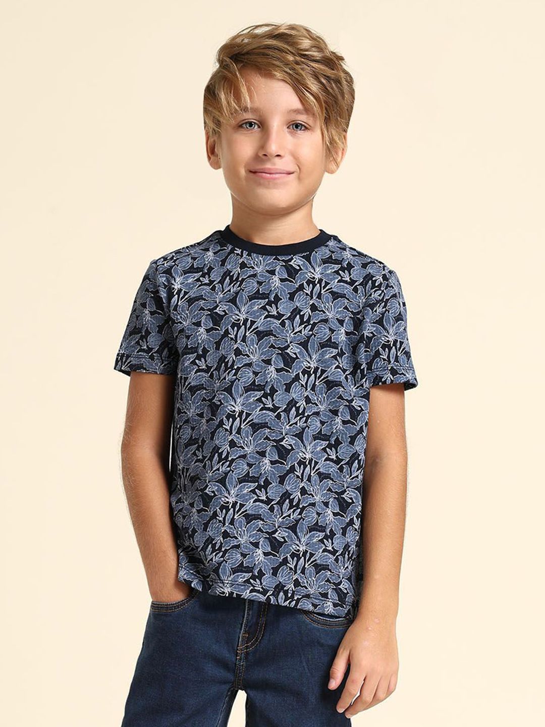 U.S. Polo Assn. Kids Boys Floral Printed T-shirt-picture-42