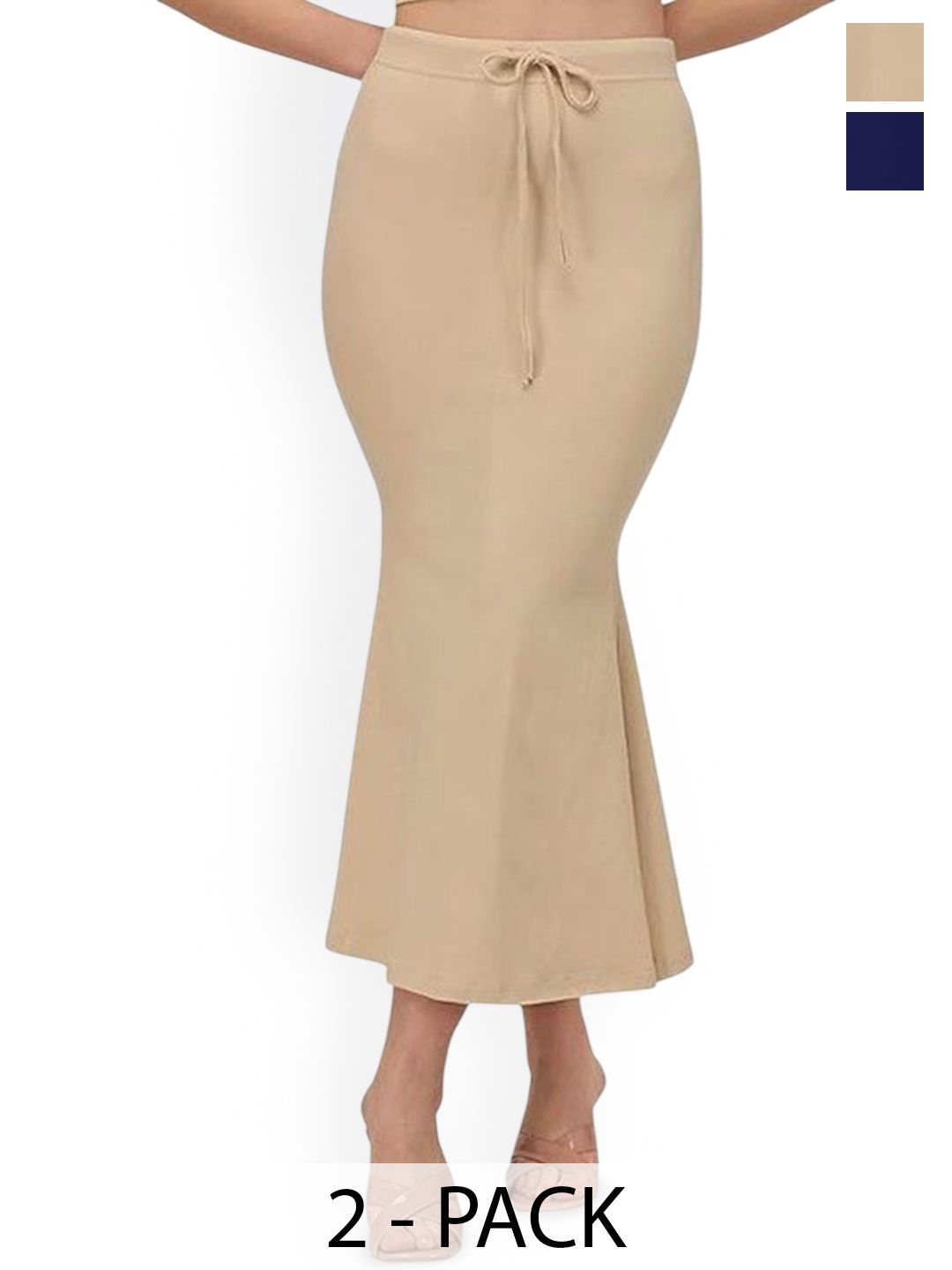 Moda Rapido Pack Of 2 Mermaid-Fit High-Rise Saree Shapewear-picture-20