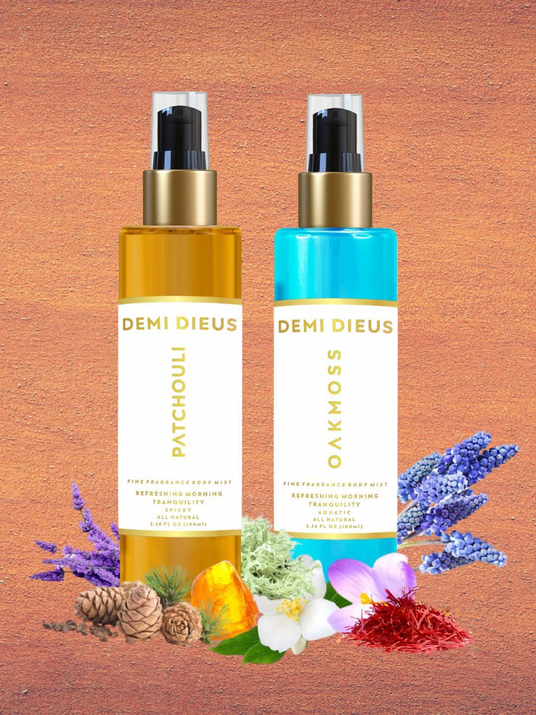 DEMI DIEUS Men Set Of 2 Patchouli & Oakmoss Fragrance Body Mist - 100 ml Each-picture-28