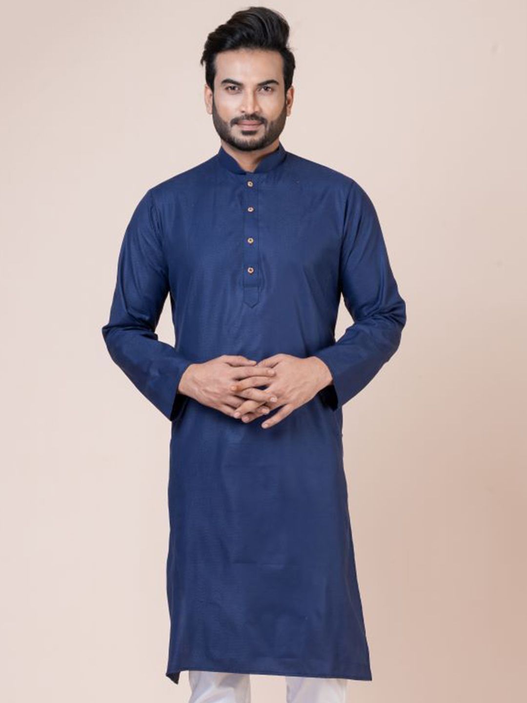 Nawaz's Kurta Men Solid Long Sleeves Kurtas-picture-13
