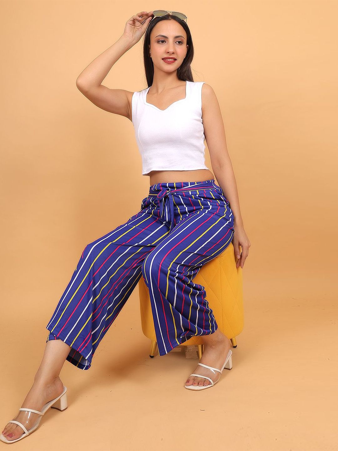 Trendzmy Women Striped Handloom Palazzos-picture-45