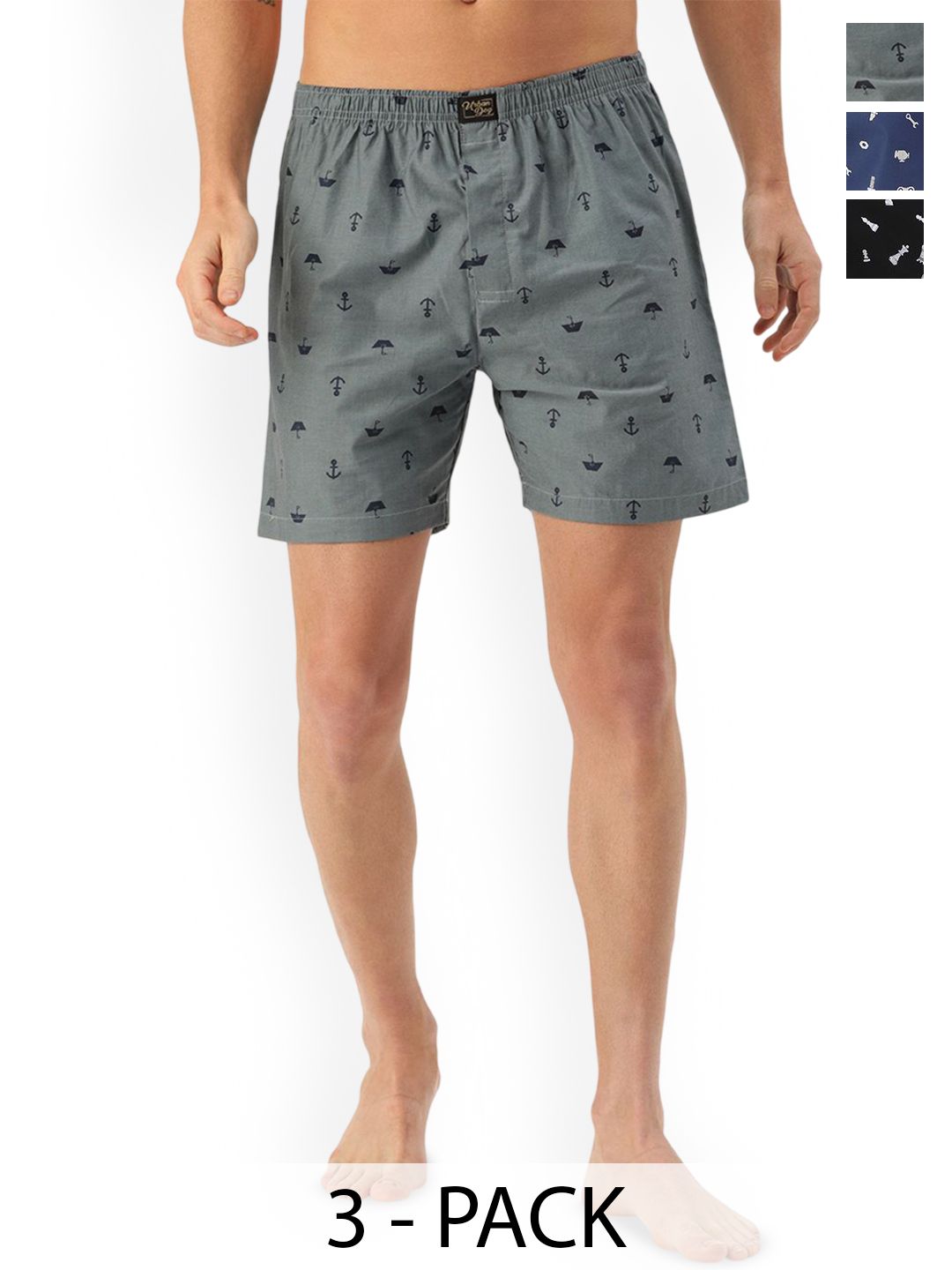 Urban Dog 3-Pcs Printed Pure Cotton Boxers UDBX152-UDBX153-UDBX155-picture-39