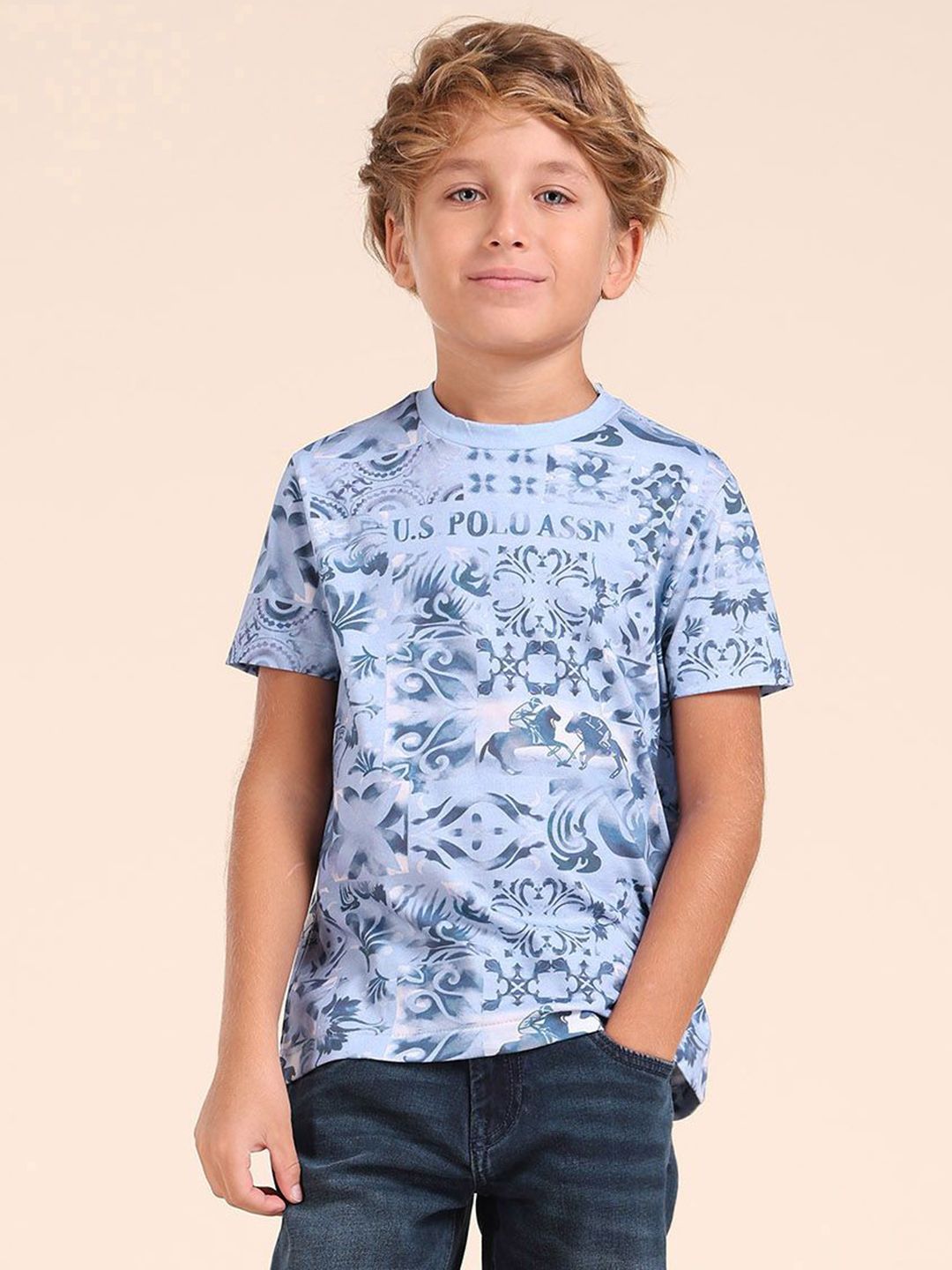 U.S. Polo Assn. Kids Boys Printed T-shirt-picture-22