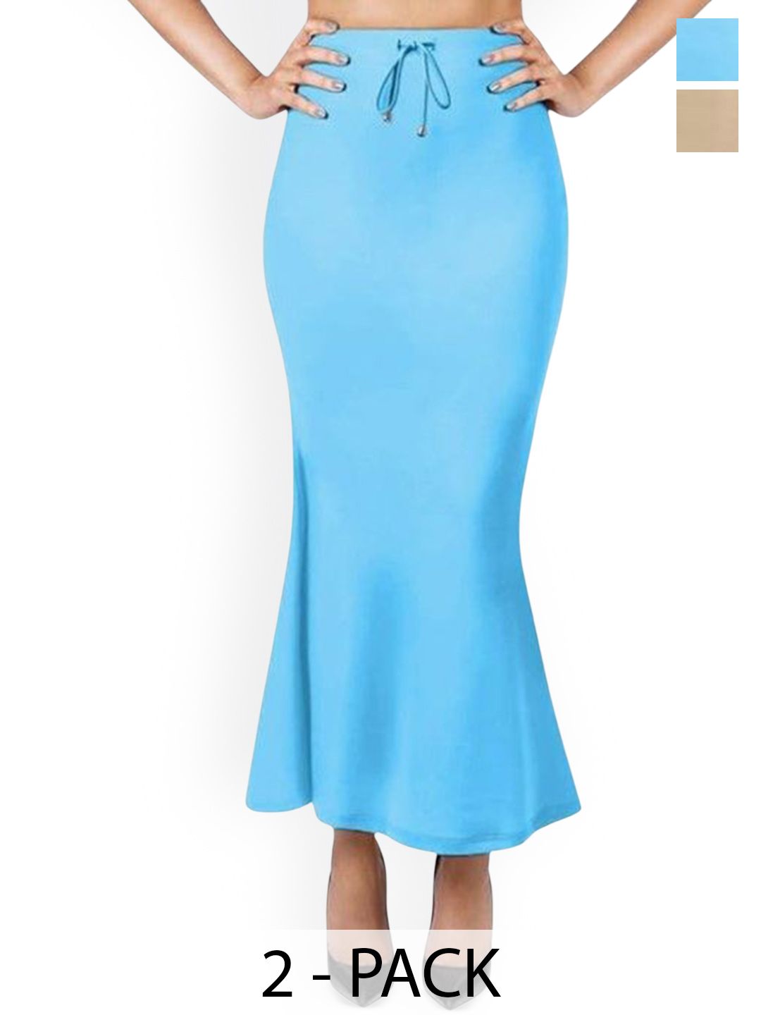 Moda Rapido Pack Of 2 Mermaid-Fit High-Rise Saree Shapewear-picture-35