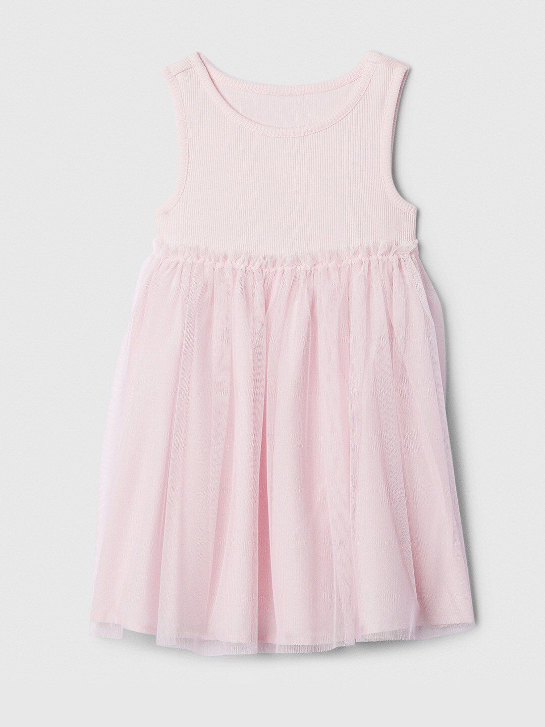 GAP Girls Pleated Pure Cotton Fit & Flare Midi Dress