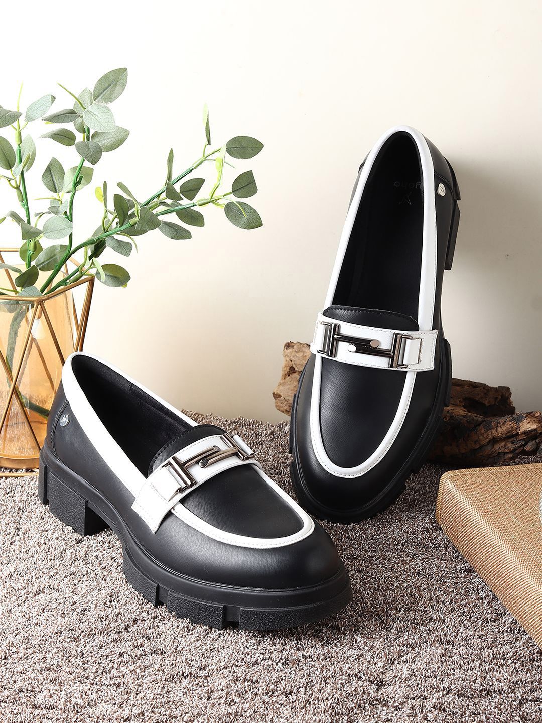 yoho Women Colourblocked PU Loafers-picture-15