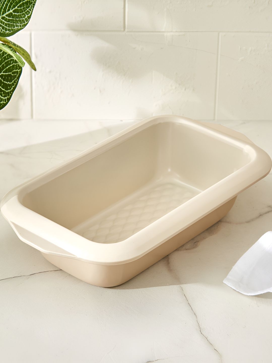 Home Centre Chef's Pride Piskem Cream-Colored Textured Loaf Pan-image-13