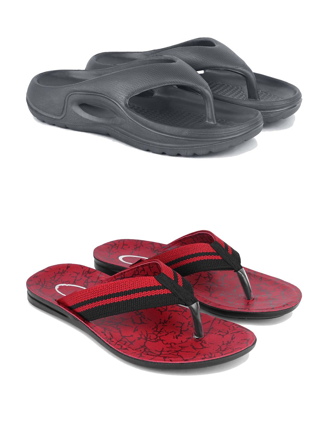 DRACKFOOT Men Set Of 2 Comfort Sandals & Thong Flip-Flops-image-47