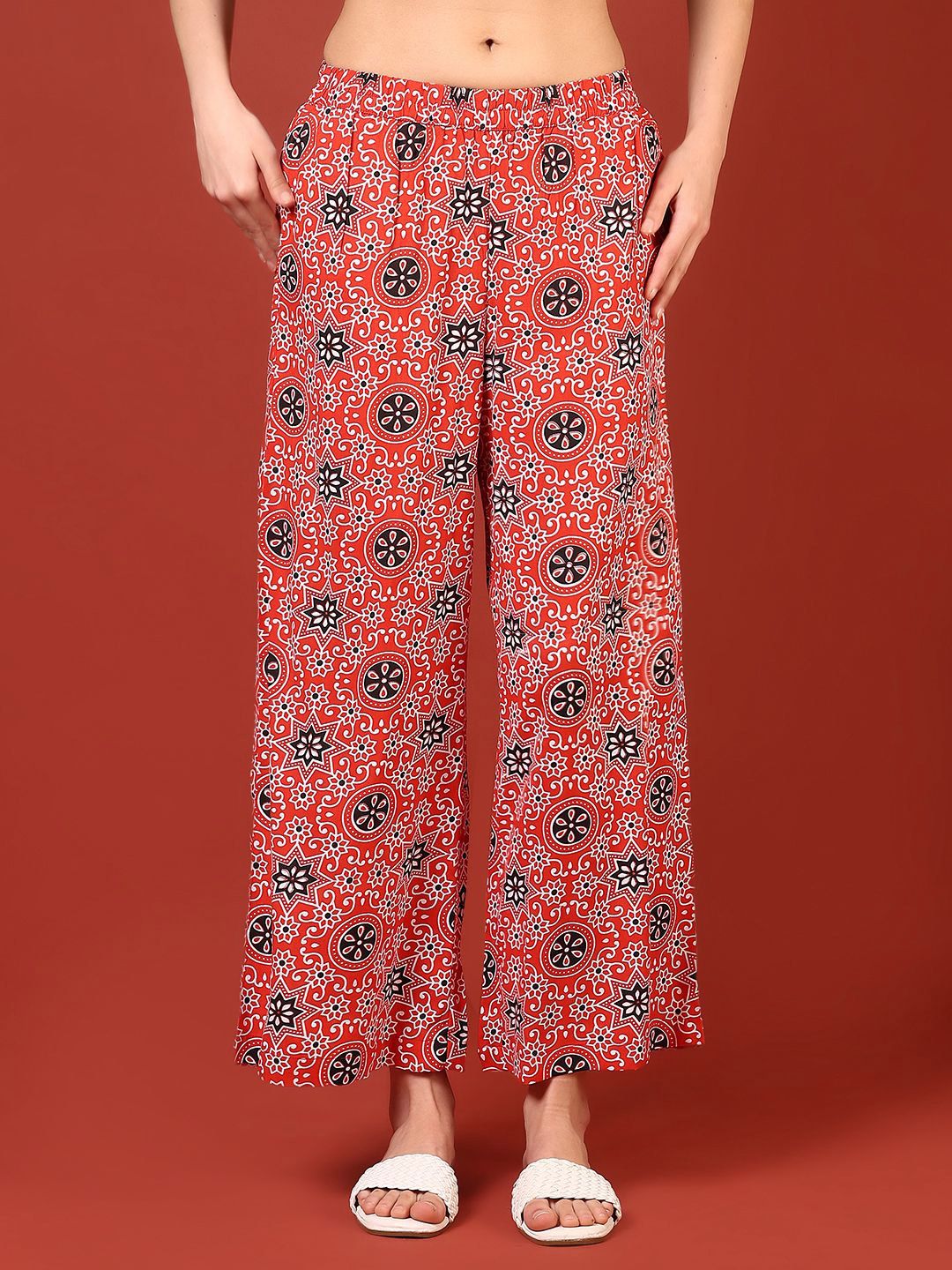 LIMEROAD Printed Mid-Rise Palazzo-picture-14