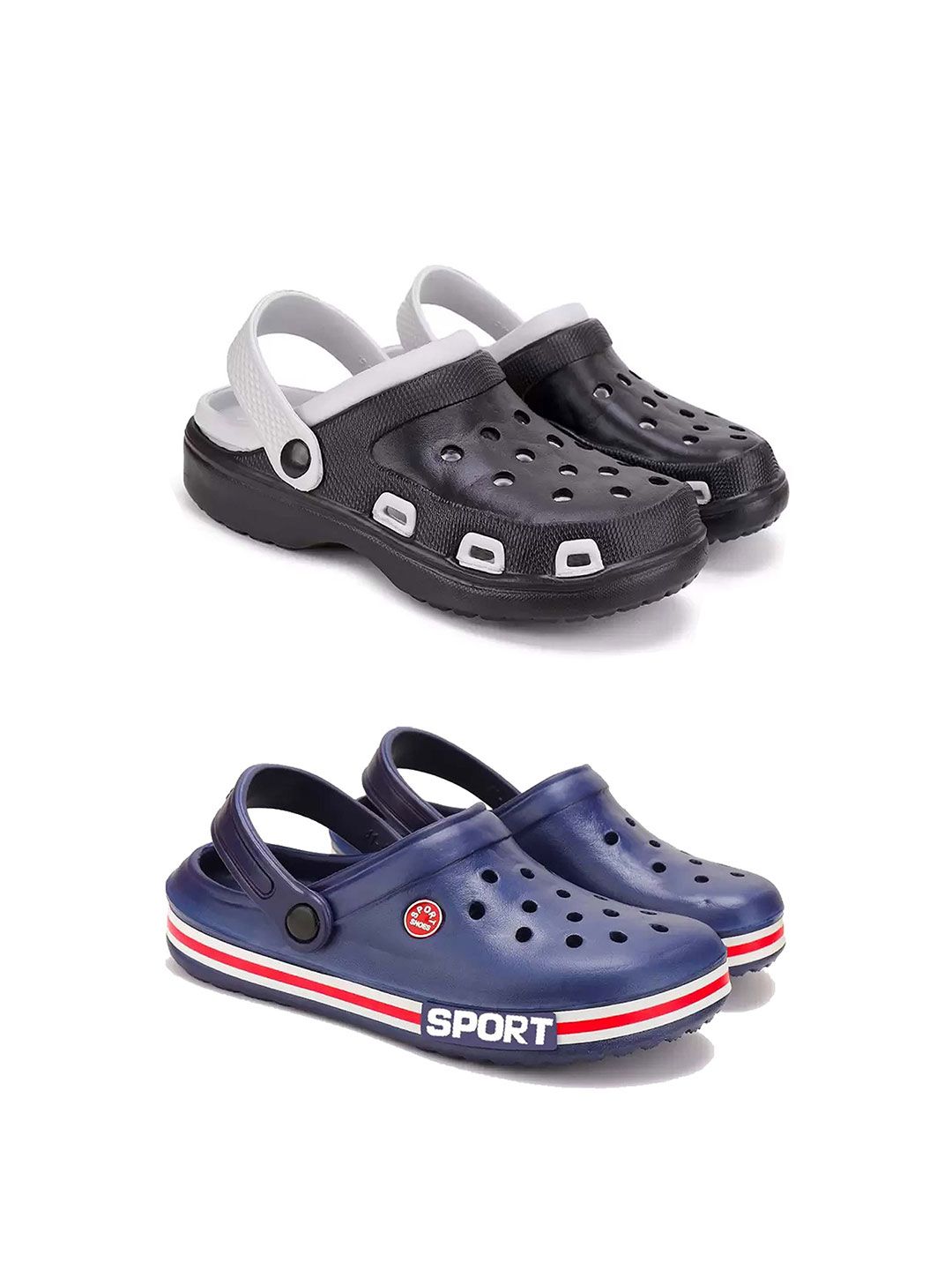 DRACKFOOT Men Set of 2 Self Design Clogs-picture-52