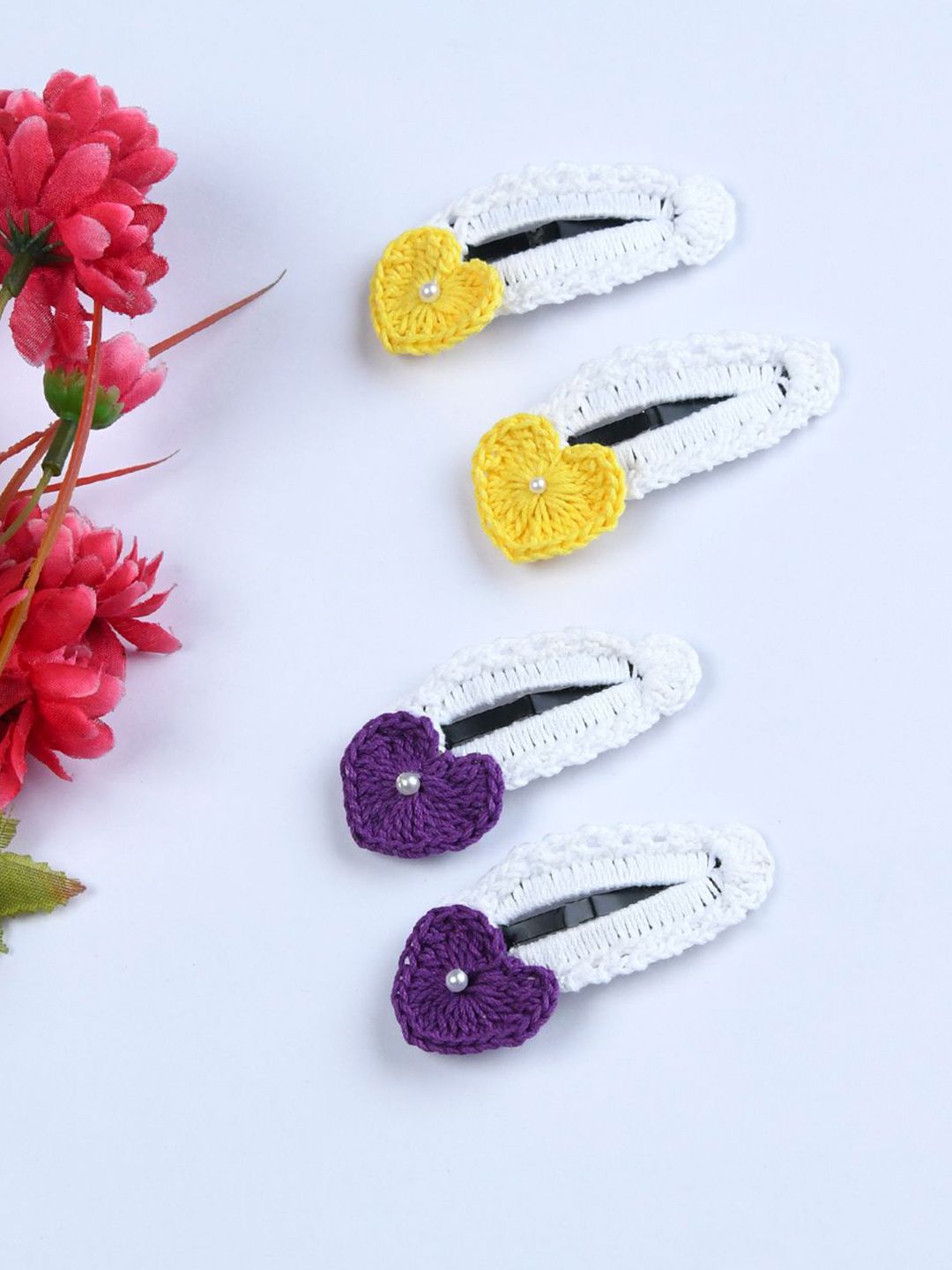 FUNKRAFTS Girls Set of 4 Embellished Tic Tac Hair Clip-picture-31