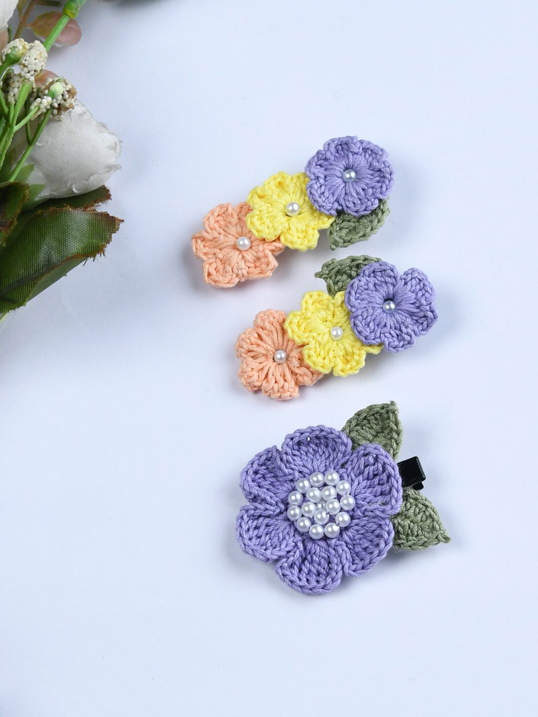 FUNKRAFTS Girls Set of 3 Embellished Alligator Hair Clip-picture-16