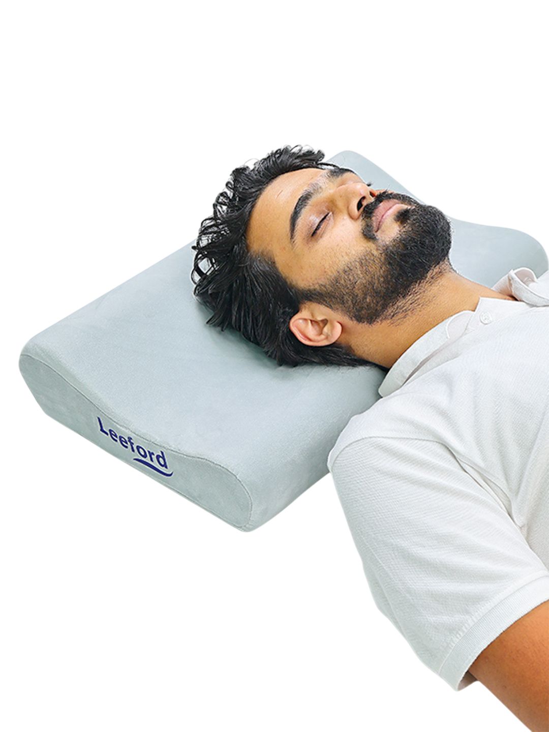 Leeford Grey Breathable Sleep Pillow-image-25