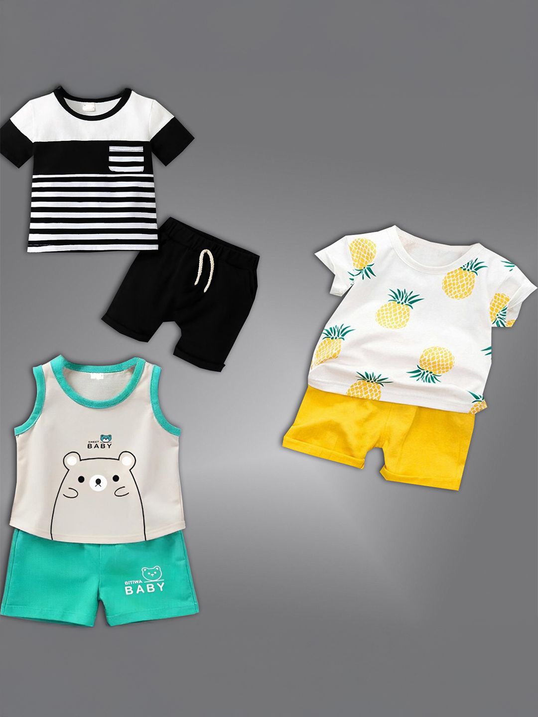 BAESD Unisex Kids Printed T-shirt with Shorts-picture-47