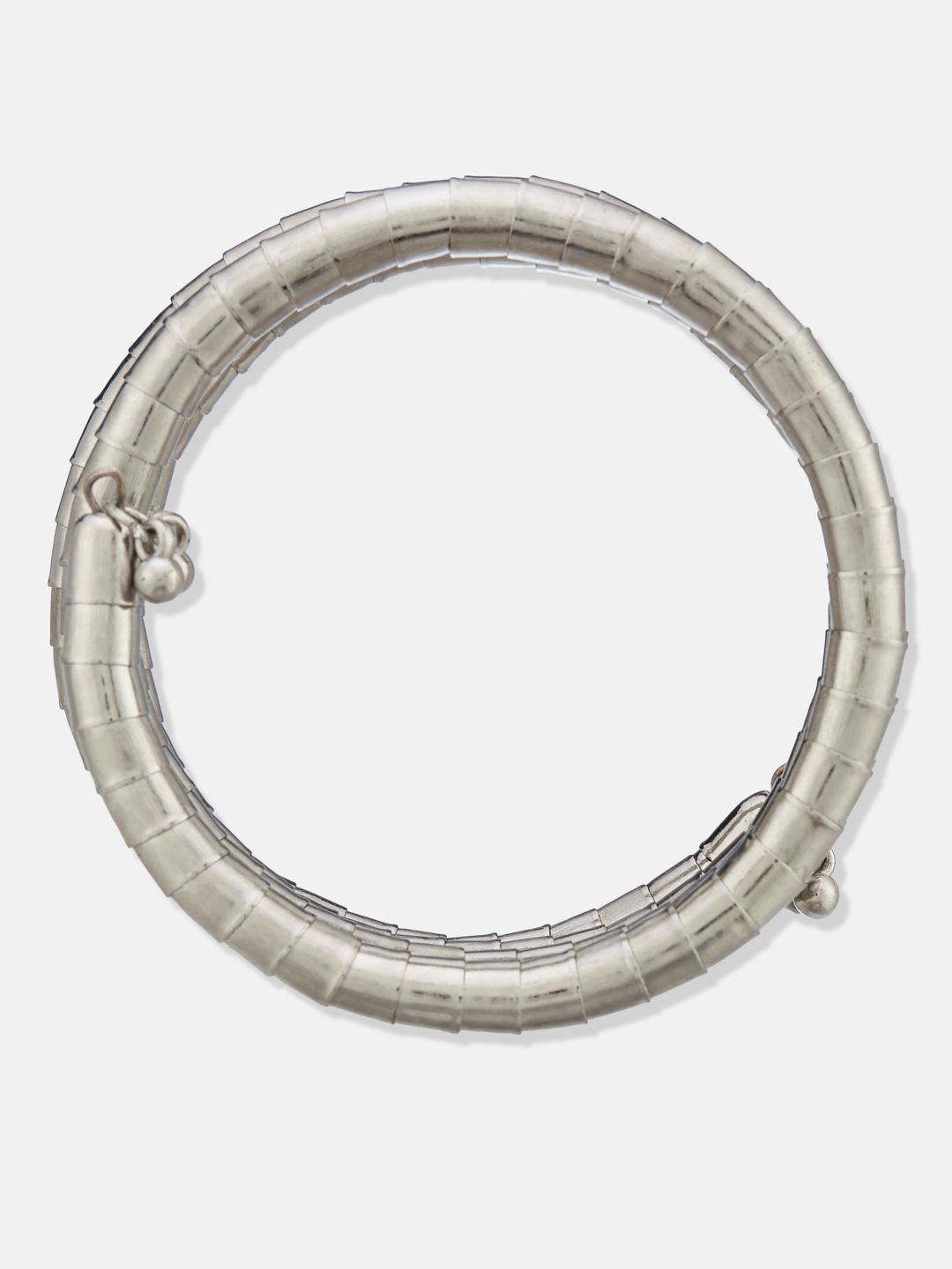 ATIBELLE Women 2 Brass Silver-Plated Cuff Bracelet