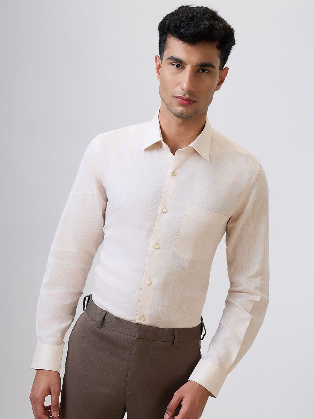 Raymond Contemporary Fit Semicutaway Collar Formal Shirt-picture-44