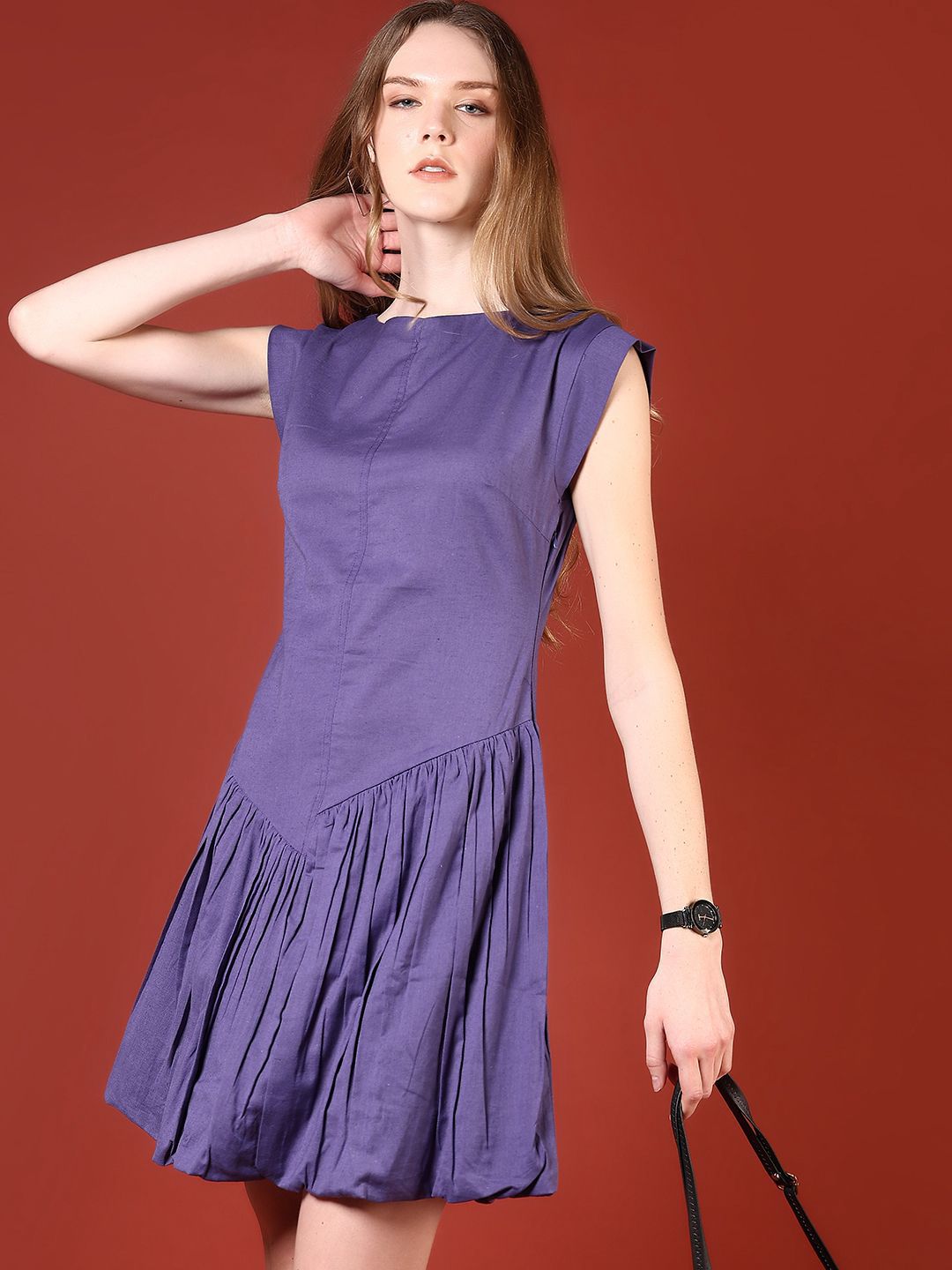 LIMEROAD Women 1 Solid Above Knee Length A-Line Dress-picture-18