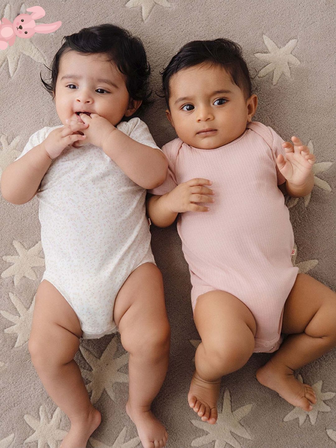 YK Infant Girls Pack Of 2 Printed Pure Cotton Bodysuit-picture-38