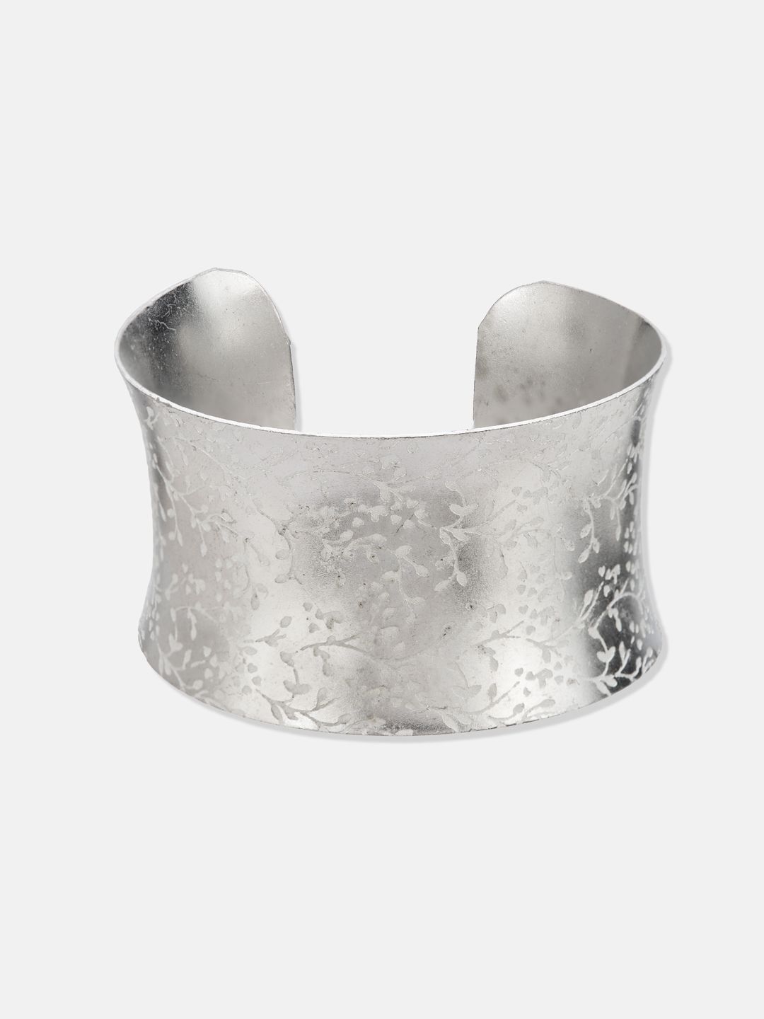 ATIBELLE Women 2 Brass Silver-Plated Cuff Bracelet