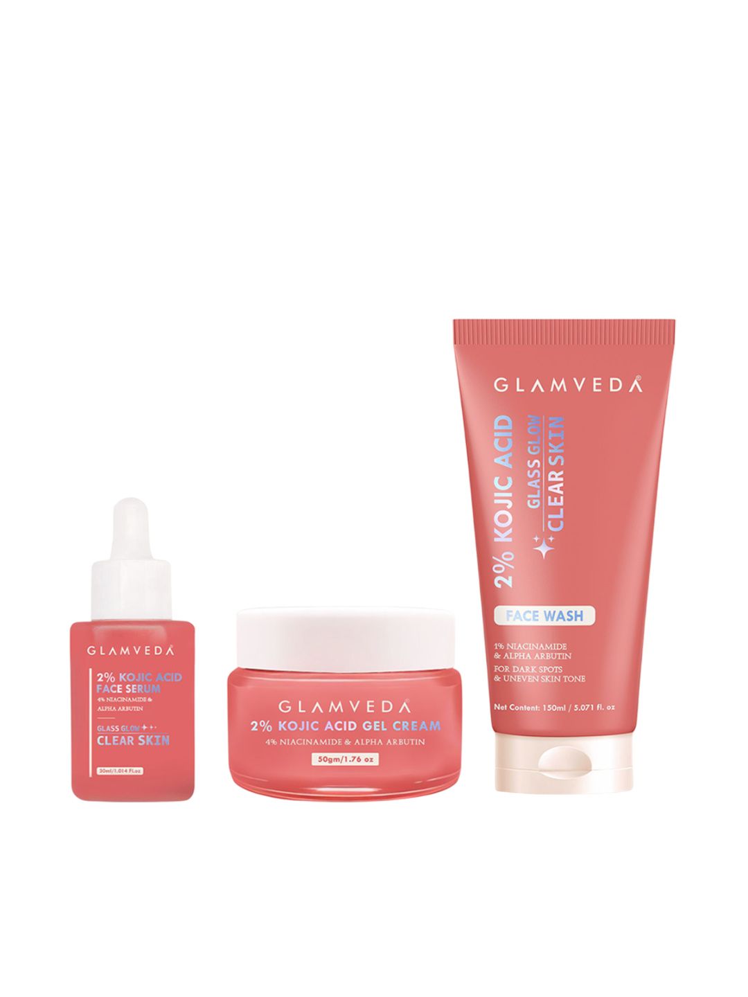 GLAMVEDA Set Of 3 2% Kojic Acid Face Wash- 150 ml- Gel Cream- 50 g & Face Serum- 30 ml-image-21
