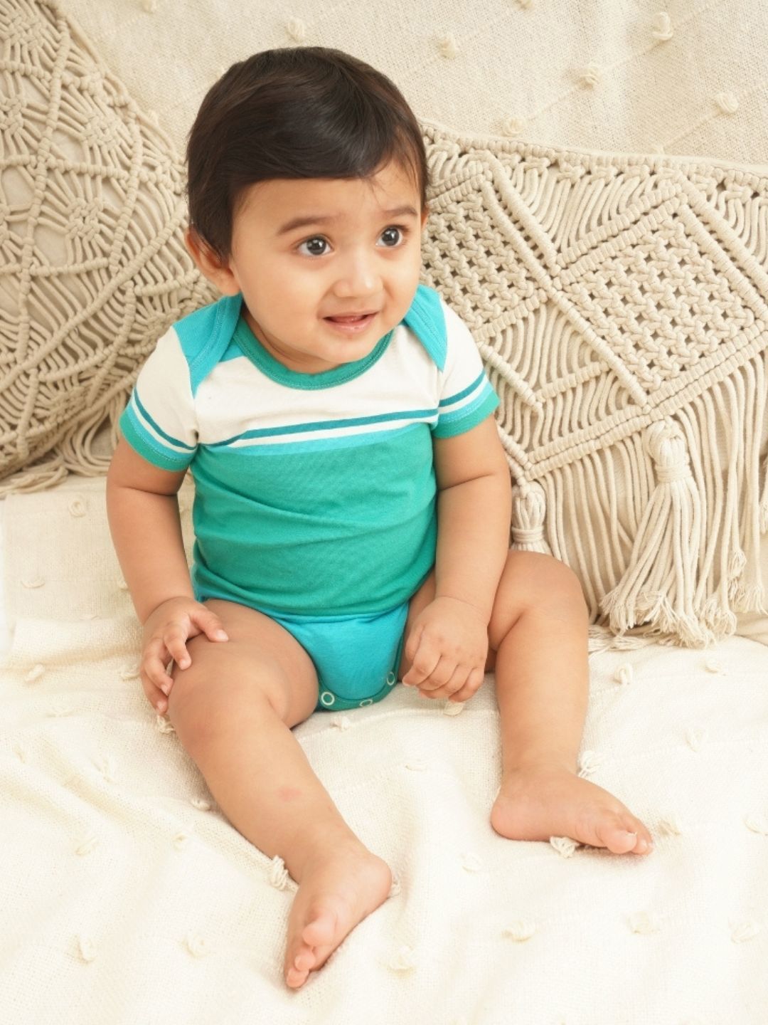 YK Infant Boys Striped Pure Cotton Bodysuit-picture-23