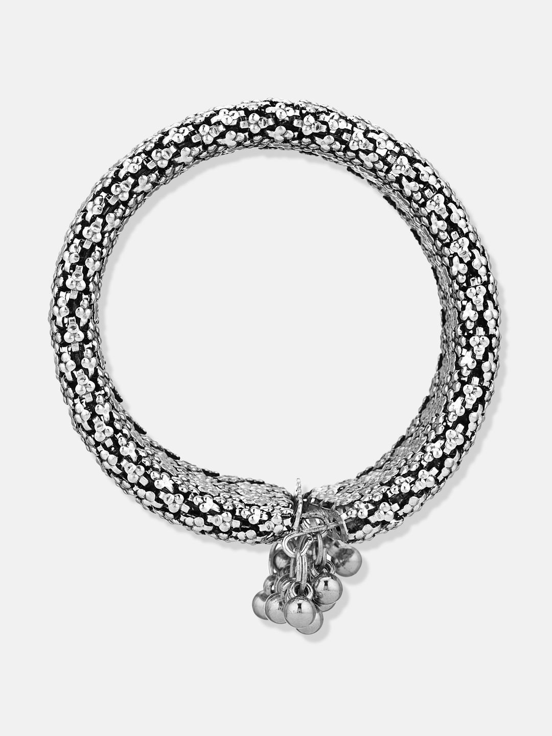 ATIBELLE Women 2 Brass Silver-Plated Cuff Bracelet