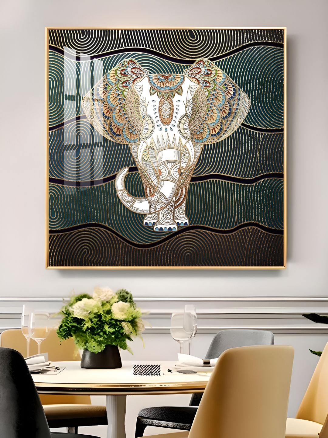 THE NEXT DECOR White Elephant Portrait Wall Art-picture-27