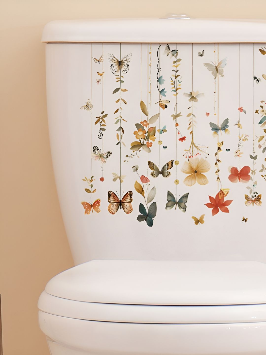INDIAN ROYALS Brown & Red Printed Waterproof Butterflies Wall Sticker-image-12