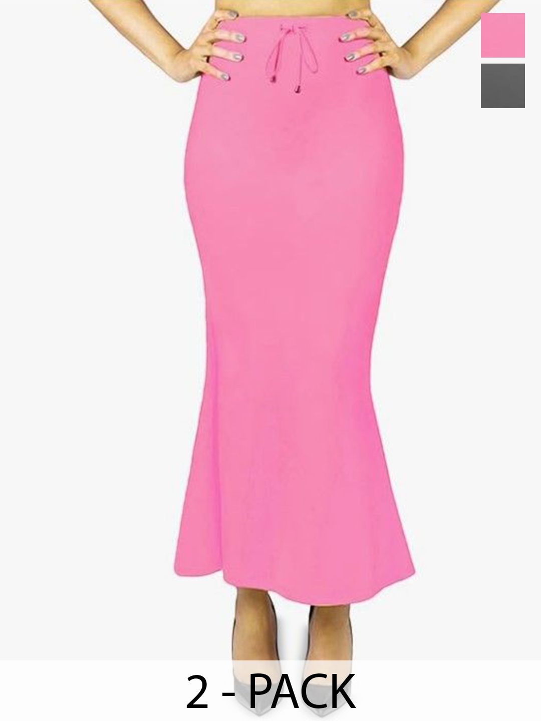 Moda Rapido Pack Of 2 Mermaid Fit High Rise Saree Shapewear-picture-26