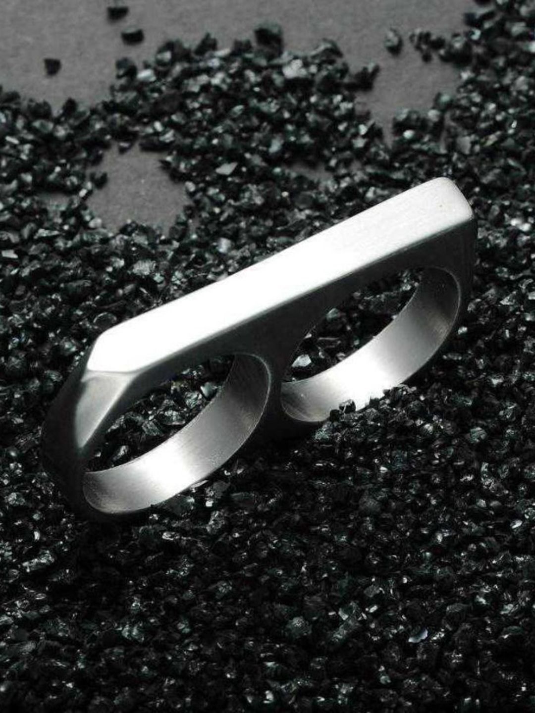 Teeragaj Set Of 2 Silver-Plated Adjustable Finger Ring-picture-23