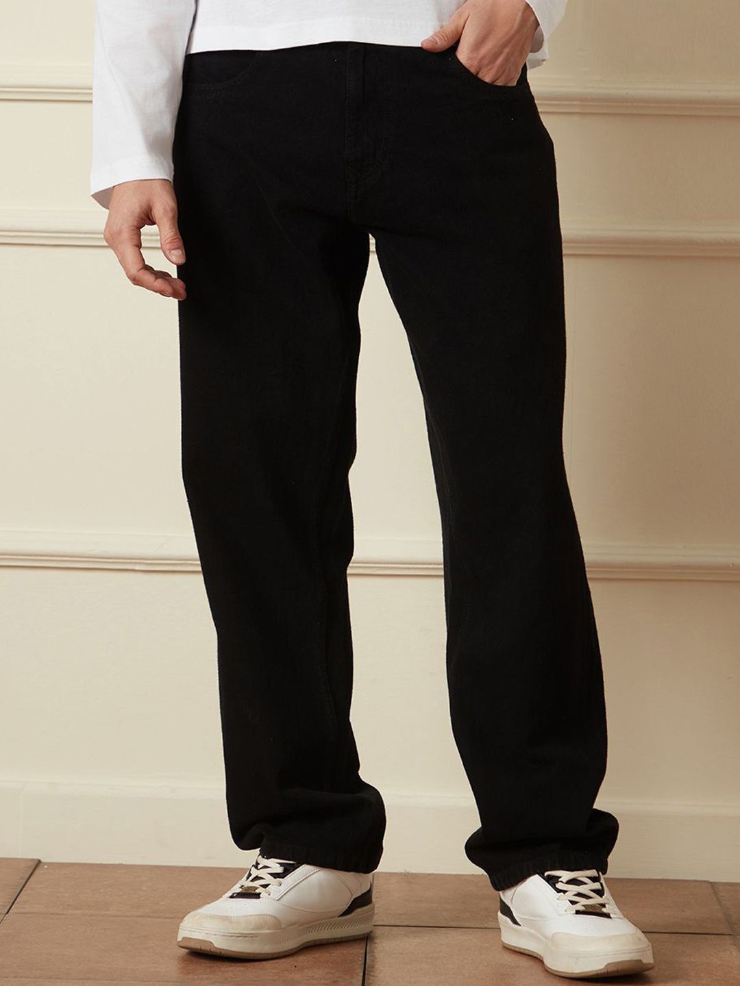 WROGN Men Pure Cotton Relaxed Fit Mid-Rise Jeans-image-16