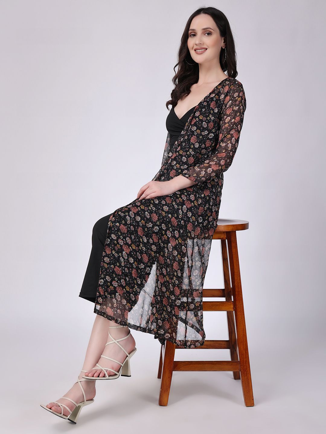 Moda Rapido Women Printed Longline Shrug-picture-24