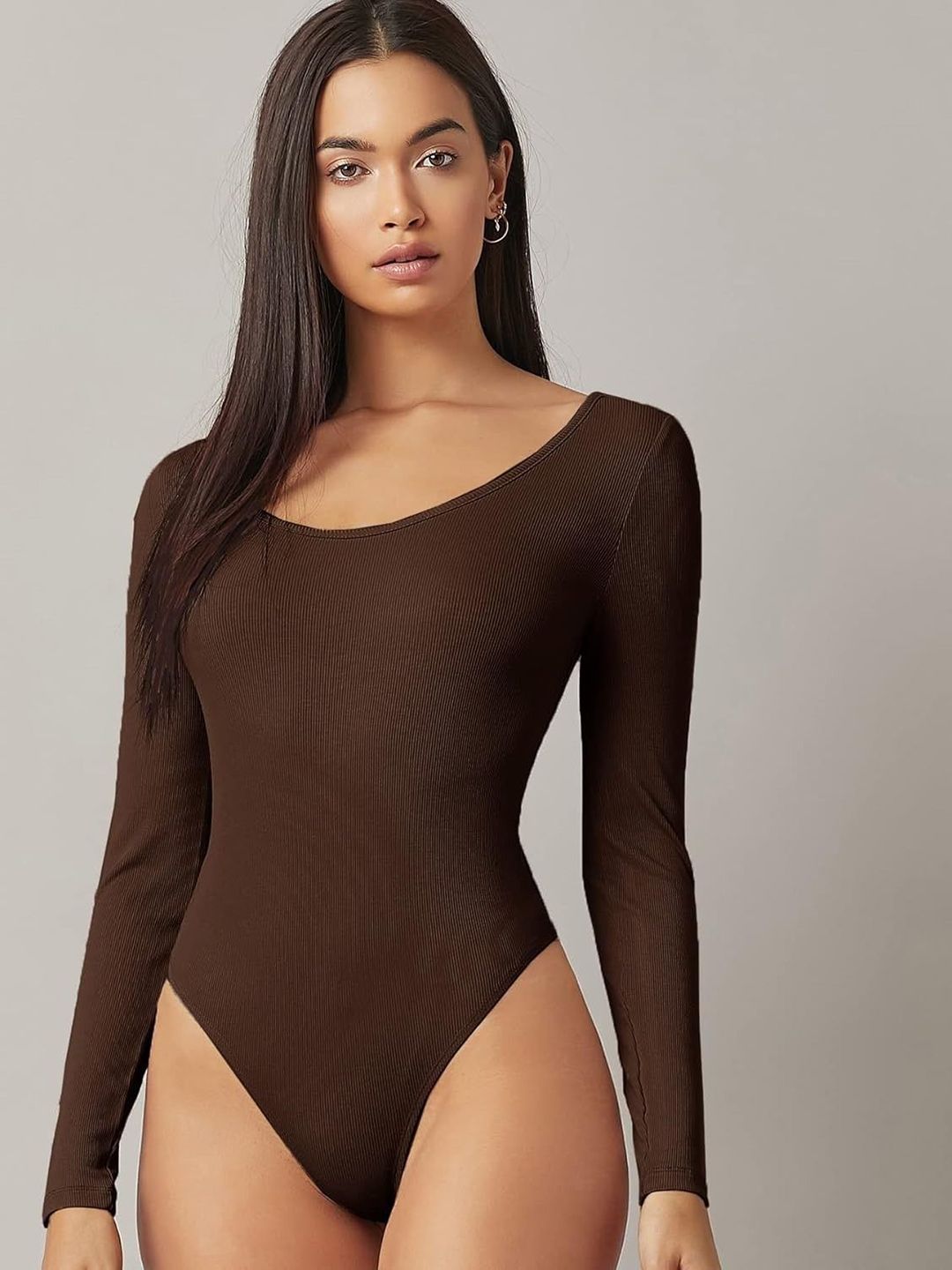 ZEROZABAR Round Neck Long Sleeves Bodysuit-picture-19